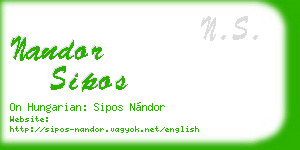 nandor sipos business card