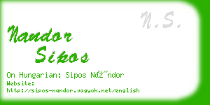 nandor sipos business card